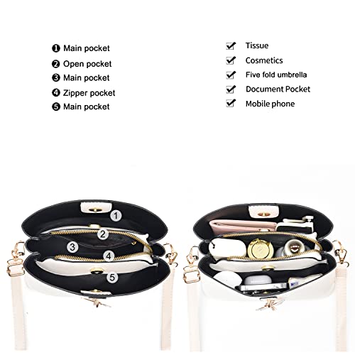 Xiaoyu Small Crossbody Bags for Women Fashion Purses for Teenage Girls Lightweight Handbags Shoulder Bag (Khaki) - Image 4