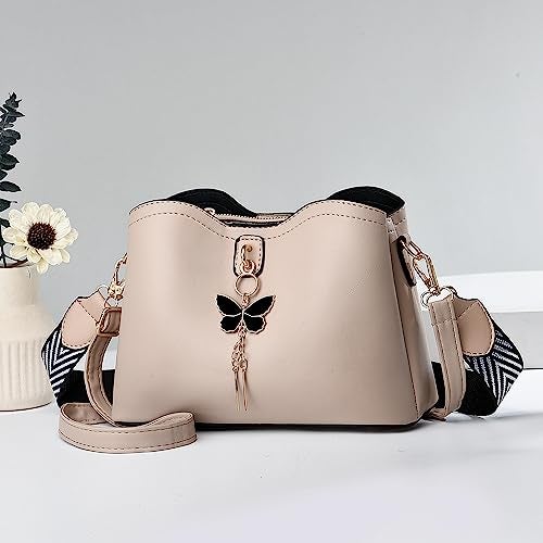 Xiaoyu Small Crossbody Bags for Women Fashion Purses for Teenage Girls Lightweight Handbags Shoulder Bag (Khaki) - Image 3