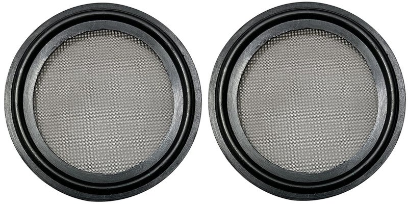 DR.COMPONENT 1.5" Sanitary Tri-Clamp Gaskets (Pack of 2), Bonded Type Screen (#70 Mesh/ 210 μm) Gaskets, Black EPDM - Image 2