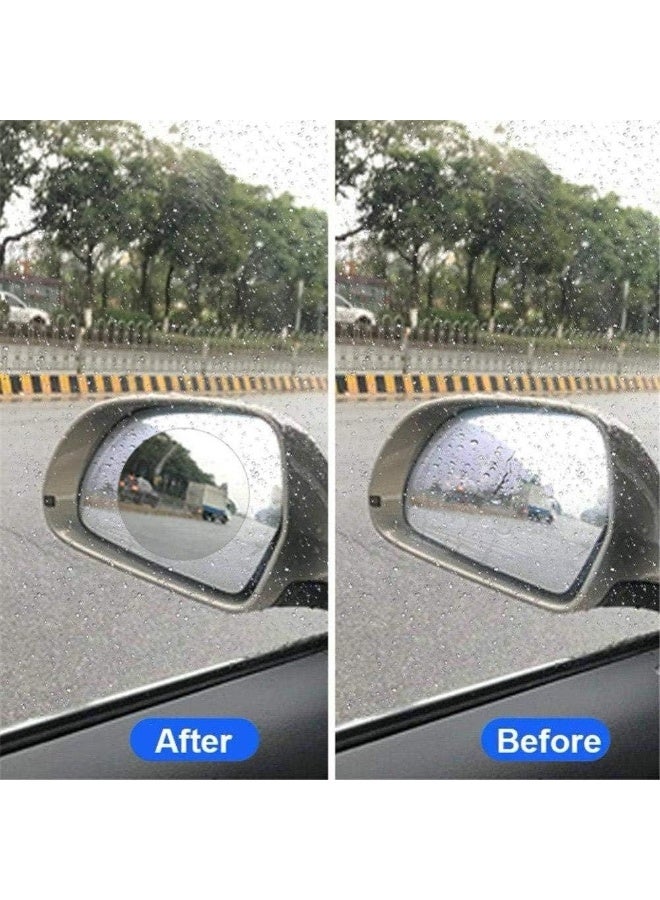 بلولانز طقم من قطعتين من ملصقات السيارات المضادة للضباب، غشاء حماية لمرآة الرؤية الخلفية للسيارة، غشاء شفاف مقاوم للماء لمرآة ونافذة السيارة - Image 4