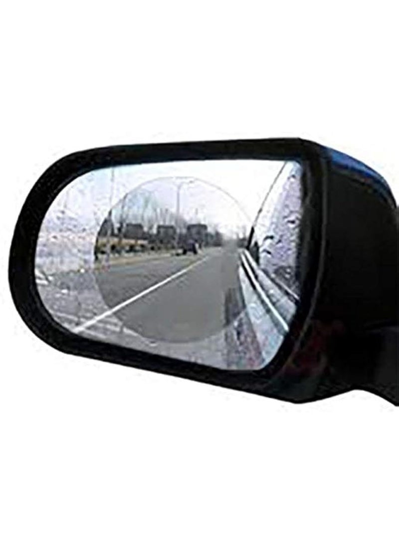 بلولانز طقم من قطعتين من ملصقات السيارات المضادة للضباب، غشاء حماية لمرآة الرؤية الخلفية للسيارة، غشاء شفاف مقاوم للماء لمرآة ونافذة السيارة - Image 1