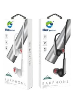 Blue Spectrum D-321 Wired In-Ear Earphones with Microphone - Black Headphones Headset