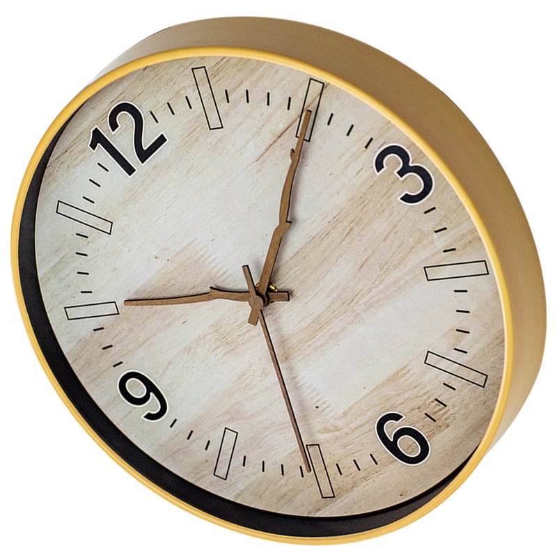 Household Clock Wall Hanging Clock Simple Style Round Clock Office Mute Wall Clock without Battery - Image 1