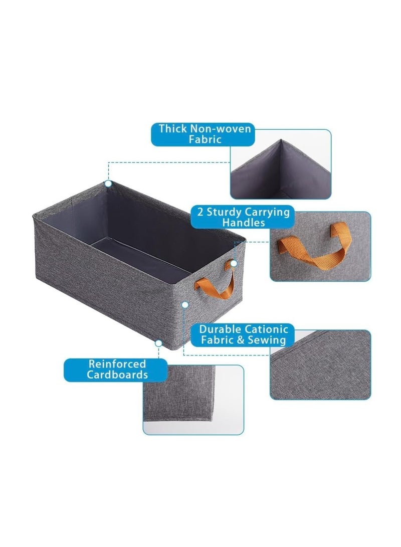 إيباسكت (4قطع )من صندوق تخزين اوكسفورد لتنظيم الملابس والفوط والمفروشات وايضا العاب الاطفال والادوات المدرسية قابل للطي بمقاس 47*28*20 سم(قد يختلف اللون) - Image 3