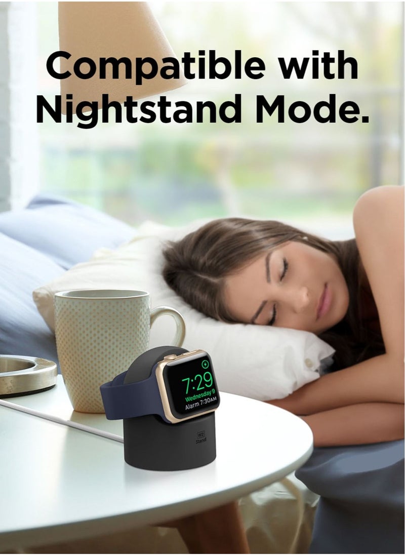 W2 Stand for Apple Watch Charger Stand compatible with Apple Watch Ultra, Series 8/SE2/7/6/SE/5/4/3/2/1 (49mm,45mm,44mm,42mm,41mm,40mm,38mm) - Black