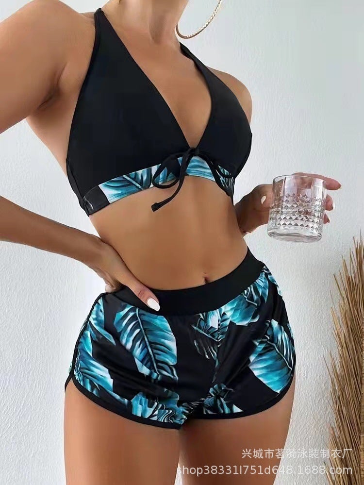 بيكيني ثلاثي القطع بتصميم ملون عالٍ من مينغ يي للنساء - Image 3