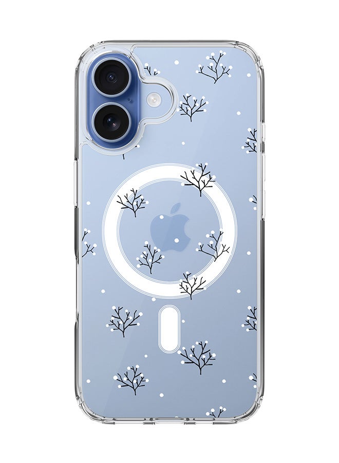 Stylizedd Classic Clear MagSafe Case for iPhone 17 , Hybrid Soft Case Flexible Edges Anti Drop TPU PC Gel Thin Transparent Cover [ Designed for iPhone 17 ] - Winter Splinter