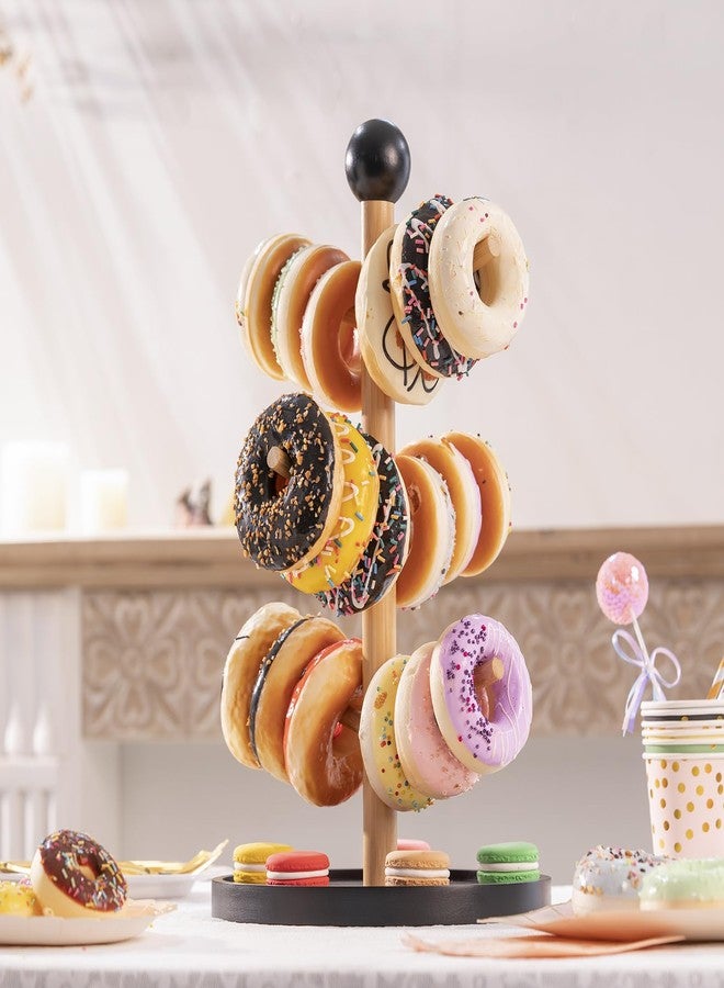 Capesaro Donut Stand 1 Pack,Donut Display Stand for Dessert Table,Donut Tree,Donut Holder for Party,Graduation，Birthday，Wedding,Baby Shower Dessert Table Decoration（Wood - Image 4