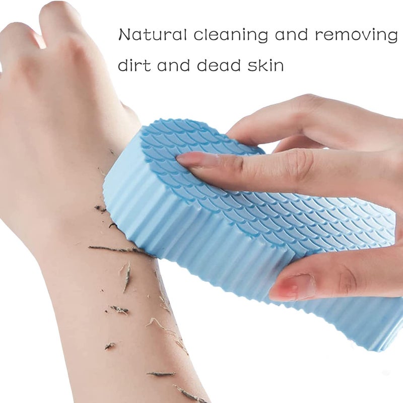 Exfoliating Bath Sponge: 4pcs M Size Ultra-Soft PVA Material - 3D Double-Sided Bump Texture Deeply Exfoliate Quickly for Adult, Baby and Delicate Skin Care in Shower - Image 2