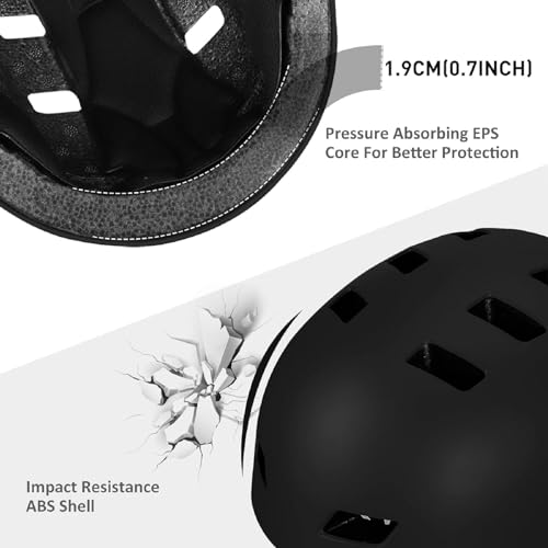 Bavilk Bike Helmet 3 Sizes for Teenager Kids Youth Adults,Bavilk Skateboard Helmet Adjustable Multi-Sport Bicycle Cycling Scooter Roller Skate Inline Skating Rollerblading for Girls Boys Women Men Teen - Image 5