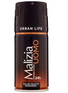 Malizia Malizia Uomo Urban Life Deodorant Body Spray 150ml (Pack of 6)  - Image 2