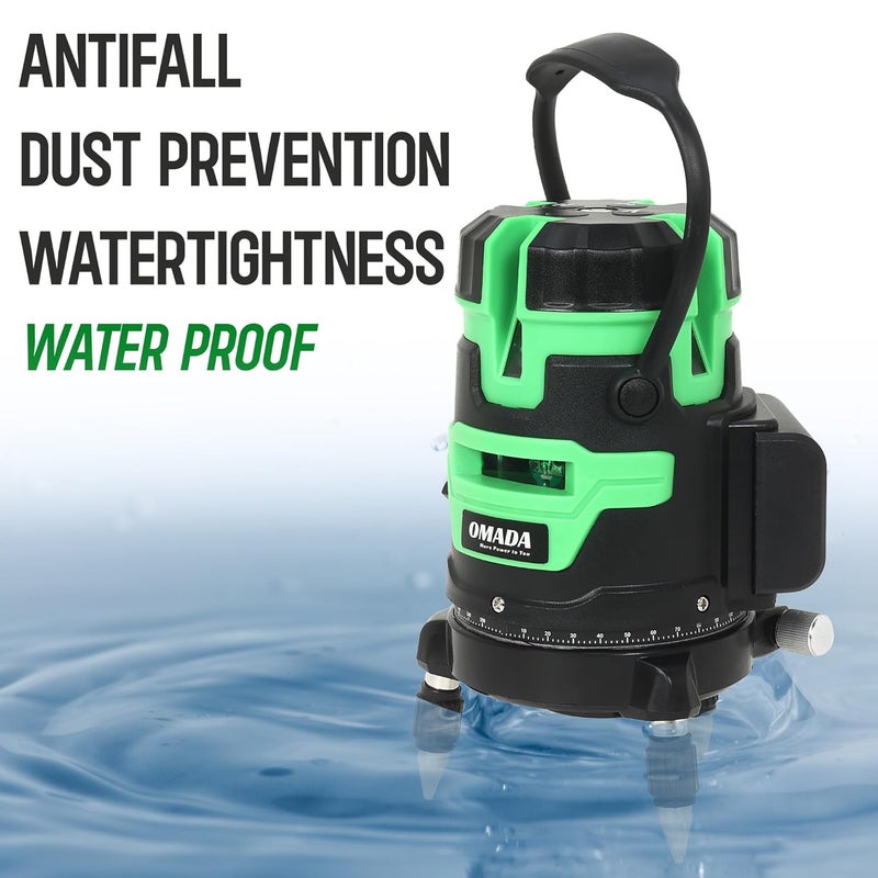 OMADA 5 Line Laser Level Green Cross Line for Construction and Picture Hanging - Image 4