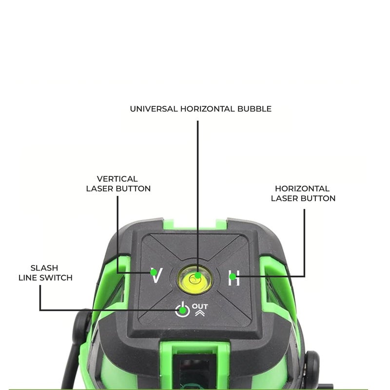 OMADA 5 Line Laser Level Green Cross Line for Construction and Picture Hanging - Image 3