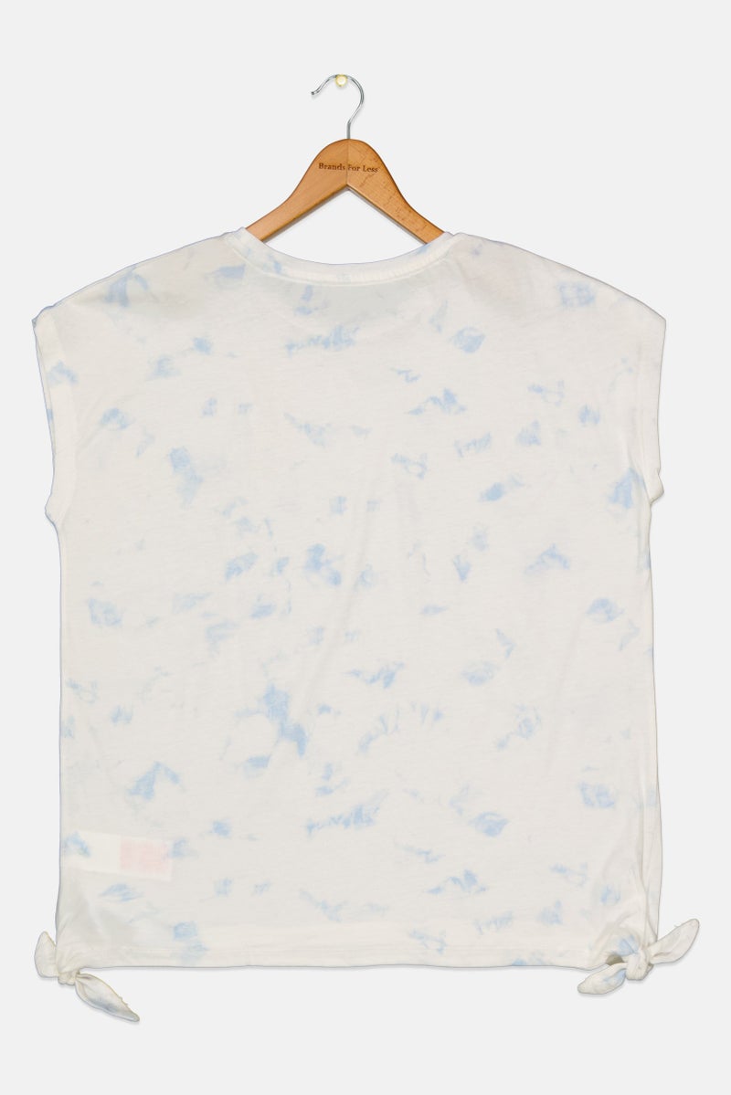 Pepe Jeans بلوزة قصيرة الأكمام بتصميم تداخل الألوان للفتيات، بيضاء - Image 2