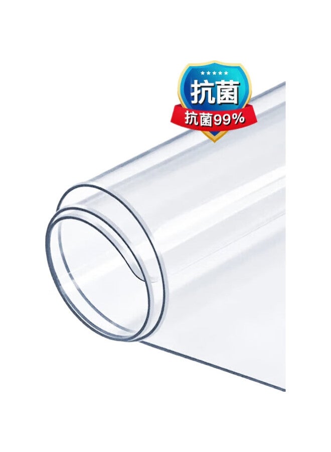 Foojo Antibacterial Tablecloth, Waterproof And Oil-Proof Table Mat, 1.5Mm Thick, Transparent Soft Glass, 80*140Cm - Image 1