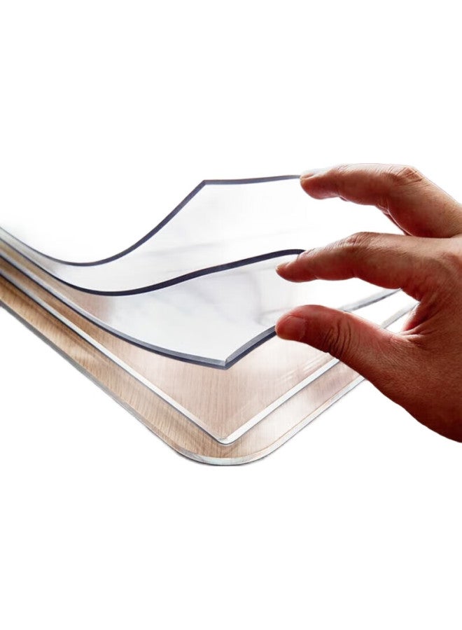 Foojo Antibacterial Tablecloth, Waterproof And Oil-Proof Table Mat, 1.5Mm Thick, Transparent Soft Glass, 80*140Cm - Image 2