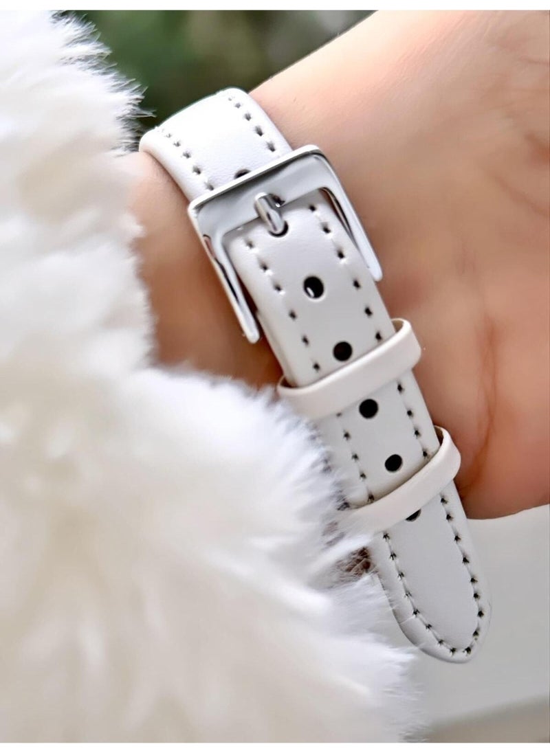 Q&Q Minimal Elegant Thin Case Numeral Women's Leather Band Wristwatch  - Image 3