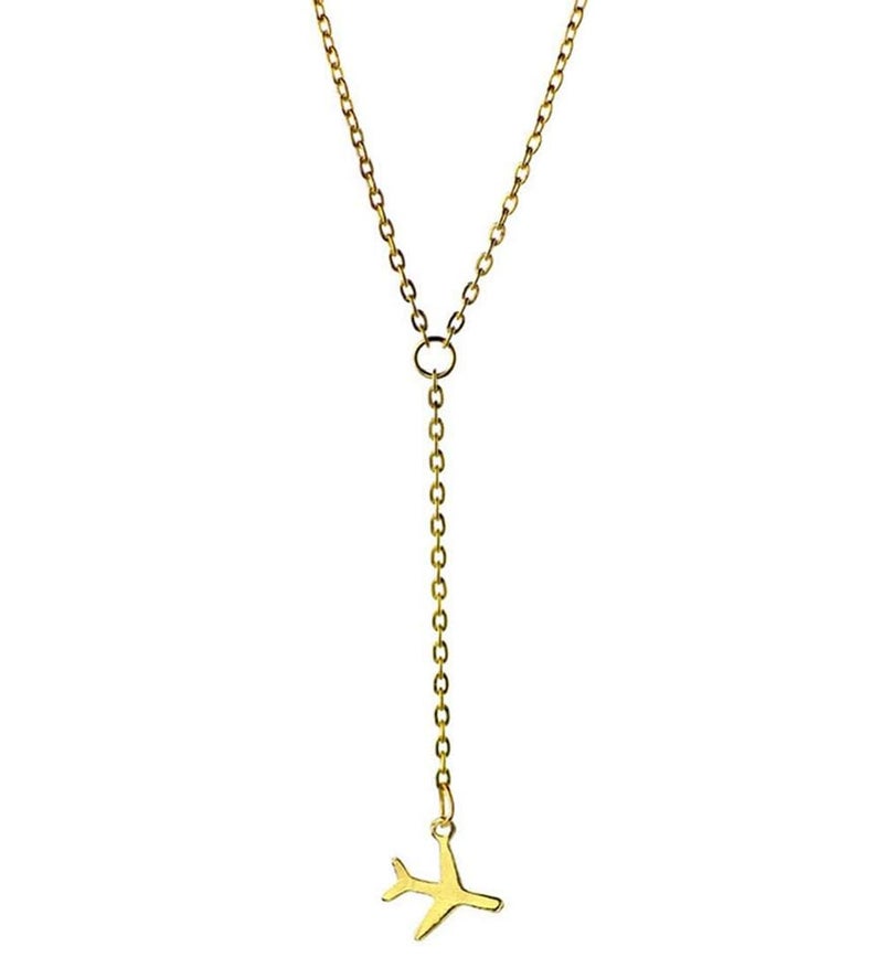 Goldenchen Fashion Simple Aircraft Airplane Plane Pendant Necklace Tiny Dainty Necklace Jewelry - Image 2