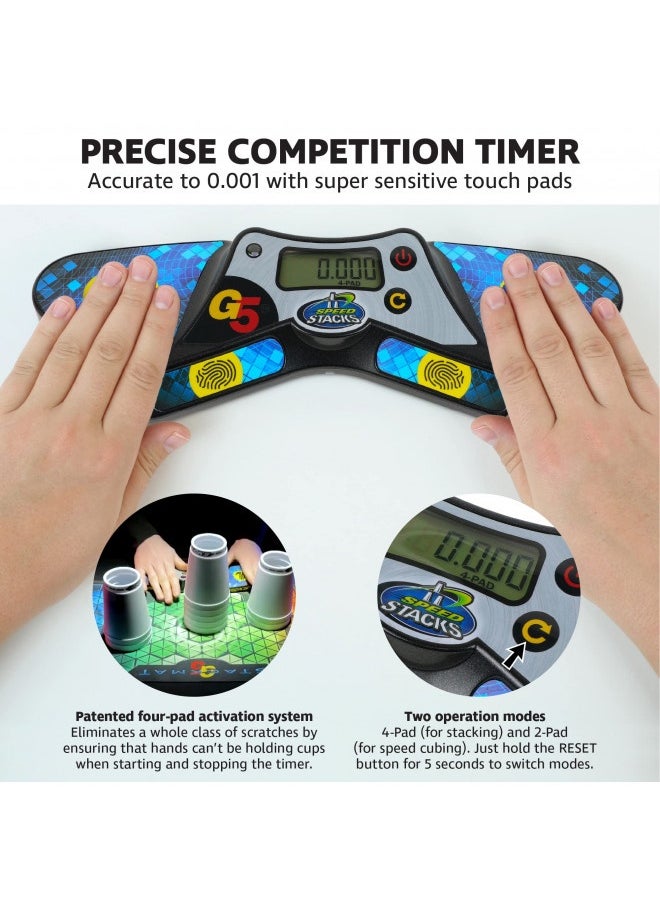 SPEED STACKS - Speed Stacks | G5 Timer | Endorsed By Sport Stacking And Cubing Associations | Accuracy To 0.001 Seconds, Batteries Included - Image 1