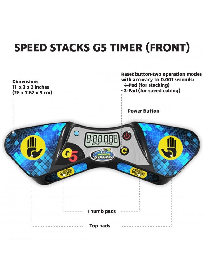 SPEED STACKS - Speed Stacks | G5 Timer | Endorsed By Sport Stacking And Cubing Associations | Accuracy To 0.001 Seconds, Batteries Included - Image 1