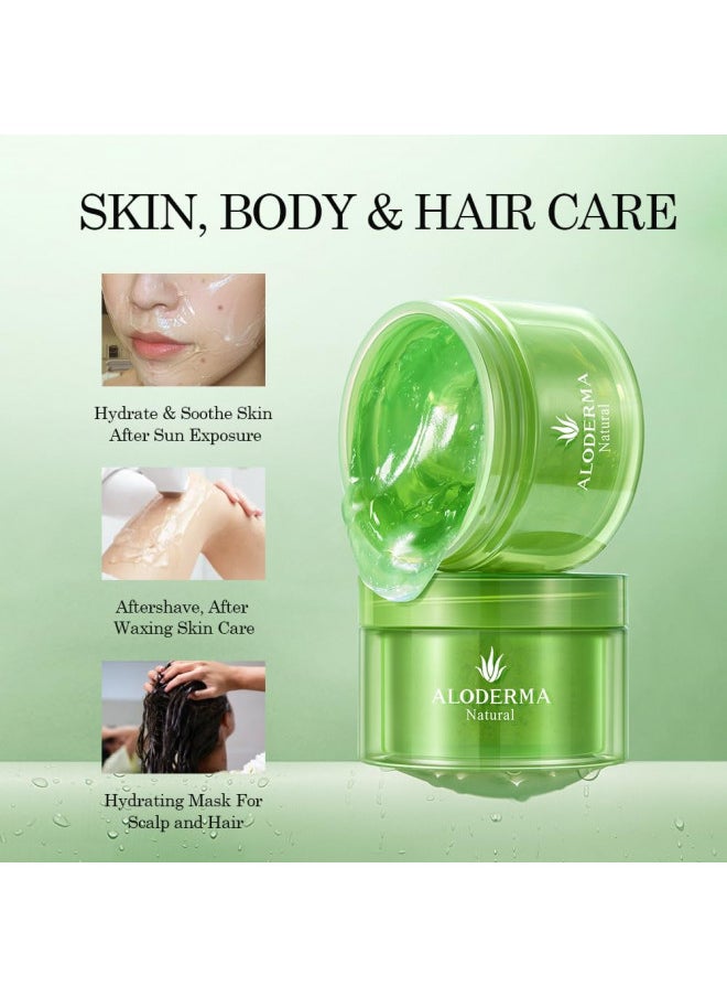 Aloderma Aloderma Organic Aloe Vera Gel for Face Made within 12 Hours of Harvest, 96% Pure Aloe Vera Gel for Skin, Scalp, & Hair, Soothing Aloe Face Moisturizer, Multipurpose Skin Care, Hydrating Aloe Gel, 7oz  - Image 3