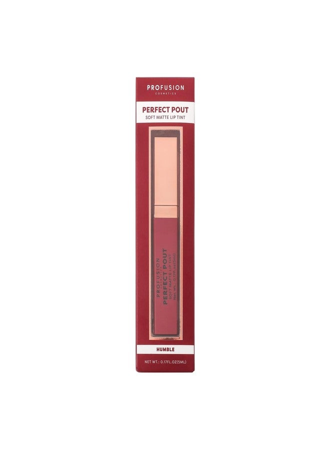 Profusion Cosmetics Perfect Pout Soft Matte Lip Tint-6 Shades Long-Wearing Liquid Colors, Non-Drying, Smudge-Proof, Vegan & Cruelty-Free Makeup (Humble) - Image 4