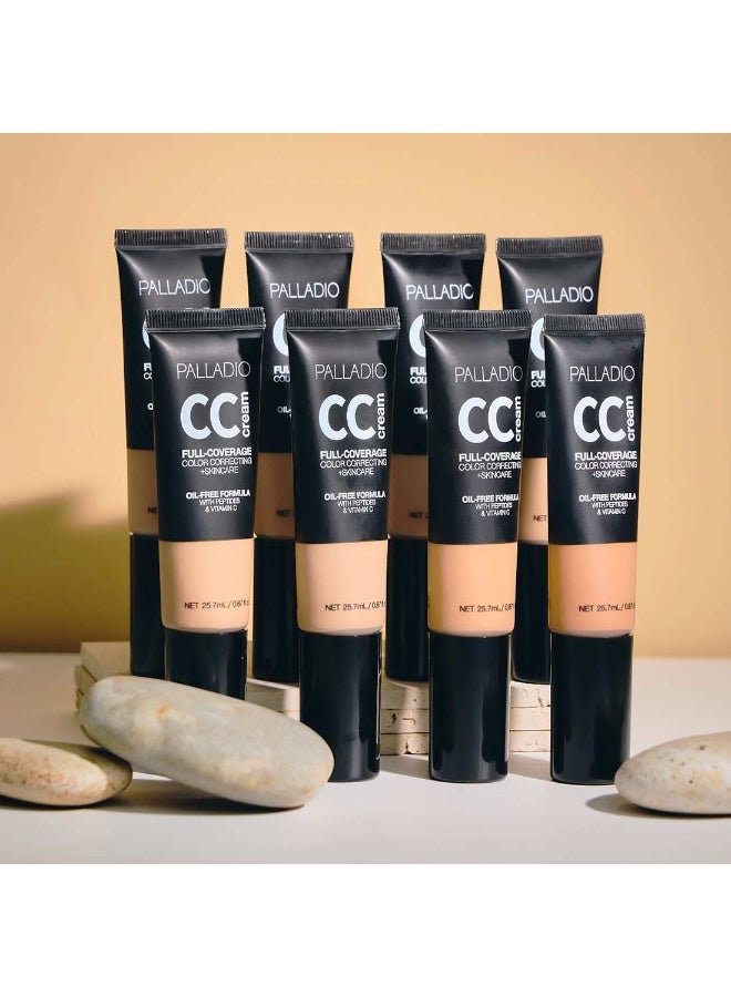بالاديو كريم CC مصحح اللون بتركيبة تغطية كاملة – خالٍ من الزيوت مع الببتيدات وفيتامين C – لتصحيح الاحمرار وتوحيد لون البشرة – تغطية قابلة للبناء – ريتش 51W - Image 3