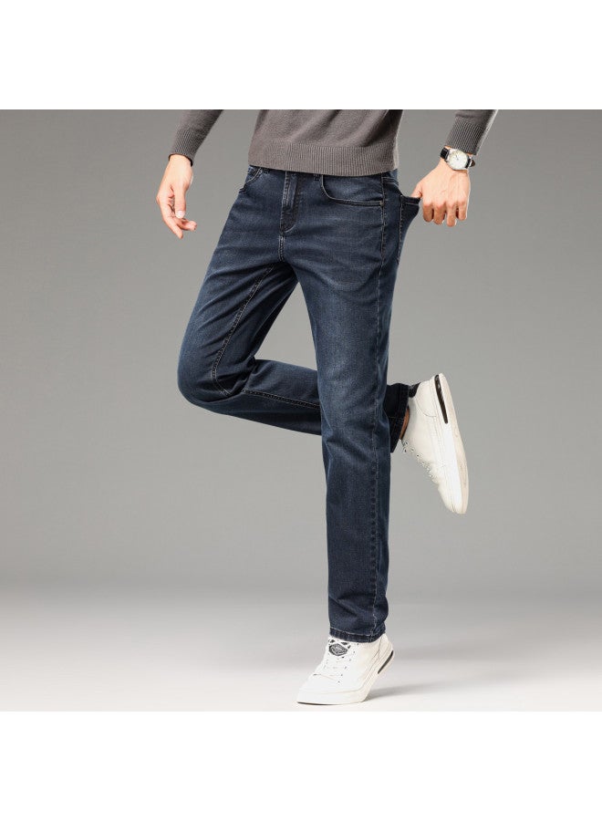 Fapai Autumn Fashion Simple Straight Leg Washed Denim Pants Comfortable And Durable Men's Jeans - Image 5