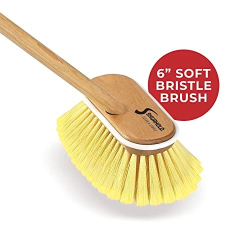 Shurhold 1960 Marine Mate 6 Inch Soft Bristle Brush with 48 Inch Handle - Image 2