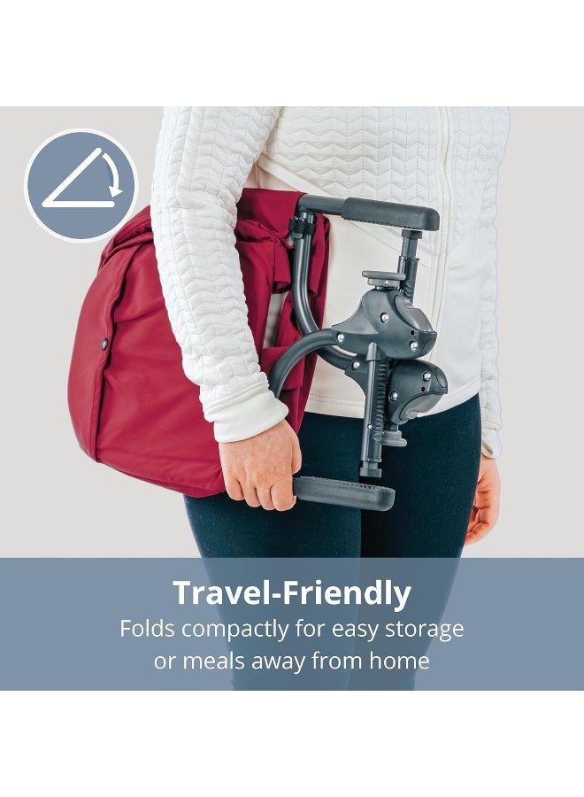 Chicco كرسي تشيكو كادي القابل للتعليق، كرسي عالي محمول للأطفال والرضع، للأطفال حتى 37 رطل، خفيف الوزن، قابل للطي بشكل مضغوط | أحمر/أحمر - Image 4