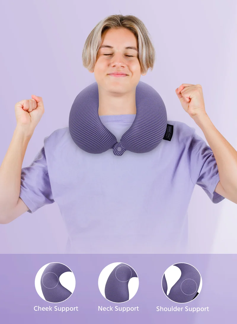 ParaJohn Deluxe Memory Foam Neck Pillow - Ultimate Comfort and Support for Travel, Restful Sleep, and Neck Pain Relief