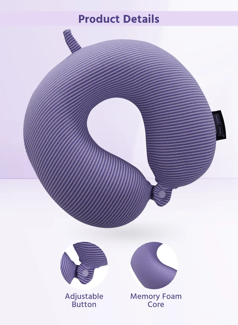 PARAJOHN ParaJohn Deluxe Memory Foam Neck Pillow - Ultimate Comfort and Support for Travel, Restful Sleep, and Neck Pain Relief
