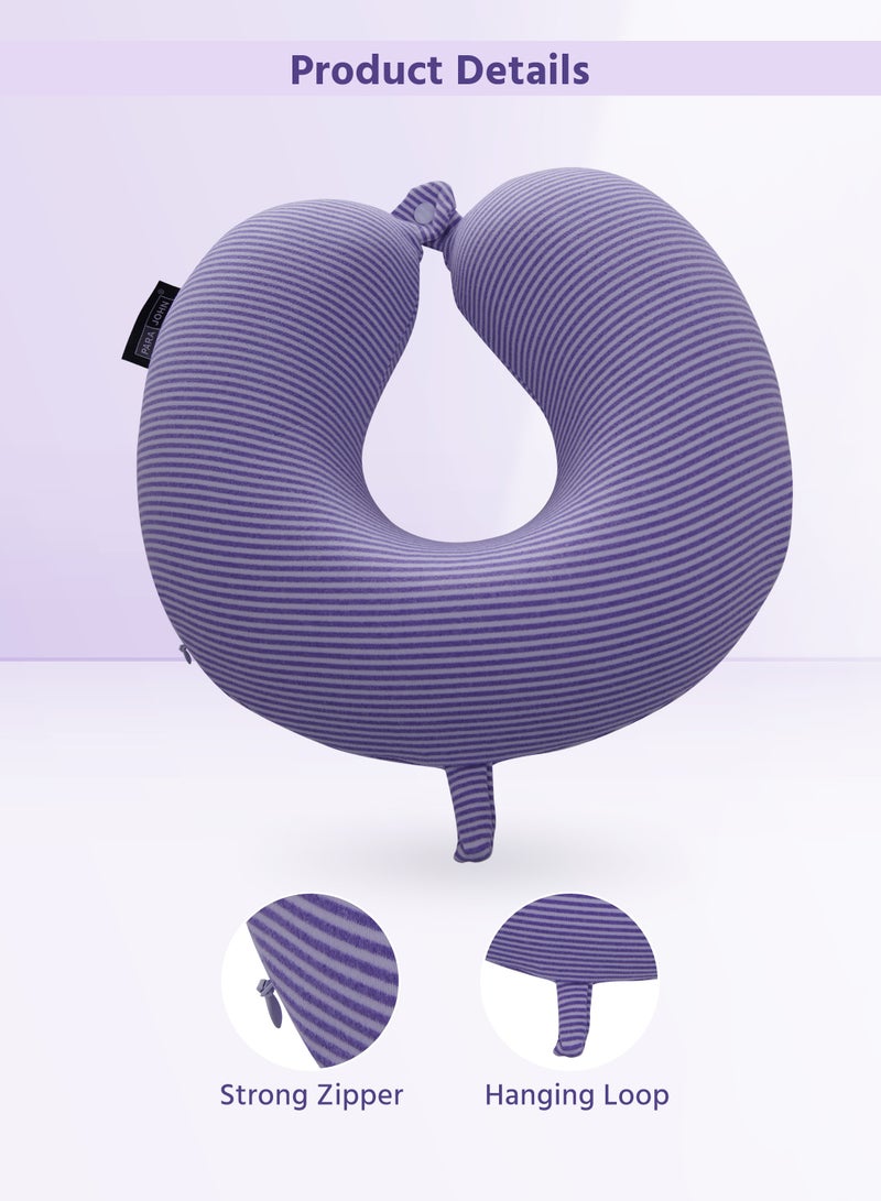 PARAJOHN ParaJohn Deluxe Memory Foam Neck Pillow - Ultimate Comfort and Support for Travel, Restful Sleep, and Neck Pain Relief  - Image 3