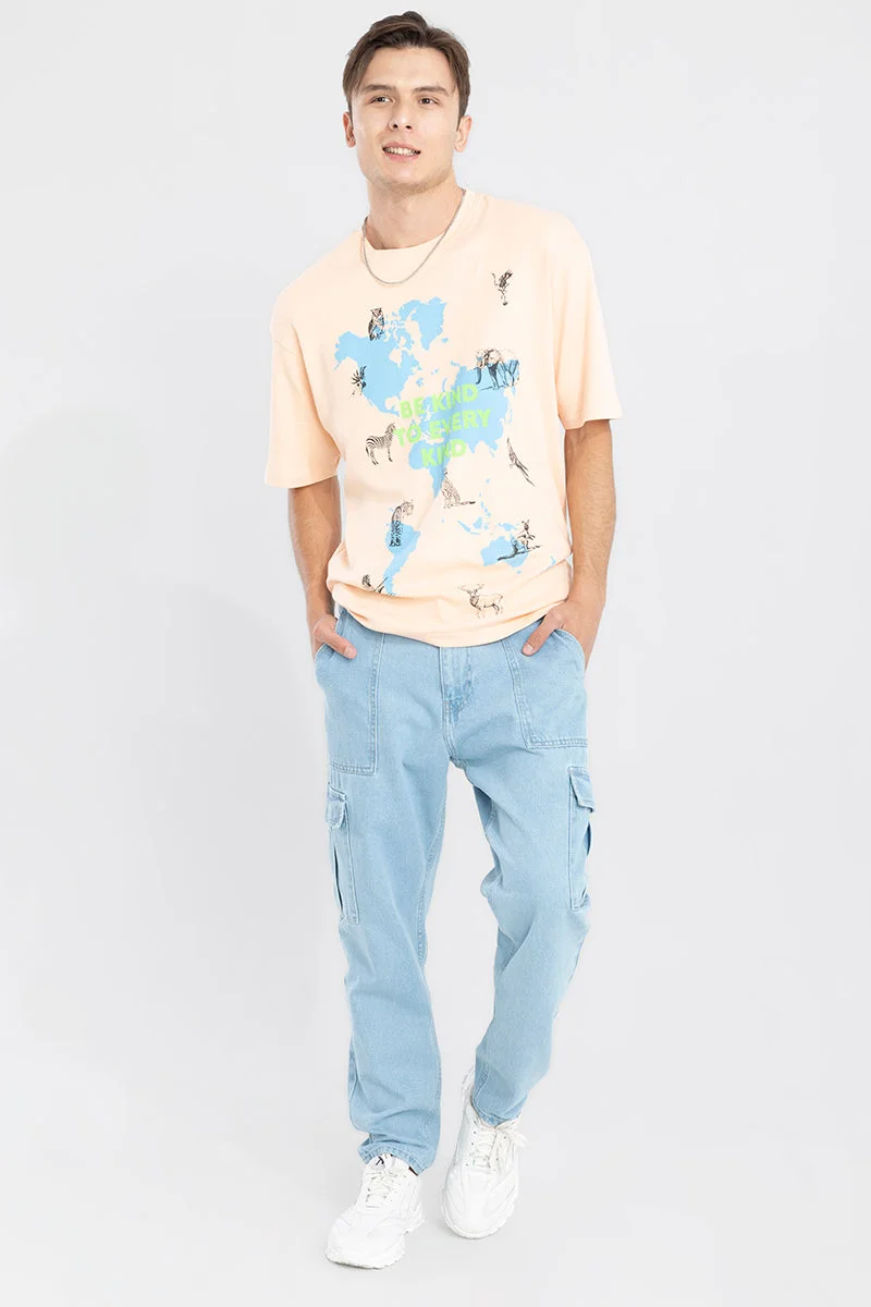SNITCH Dawn Sky Blue Baggy Fit Jeans