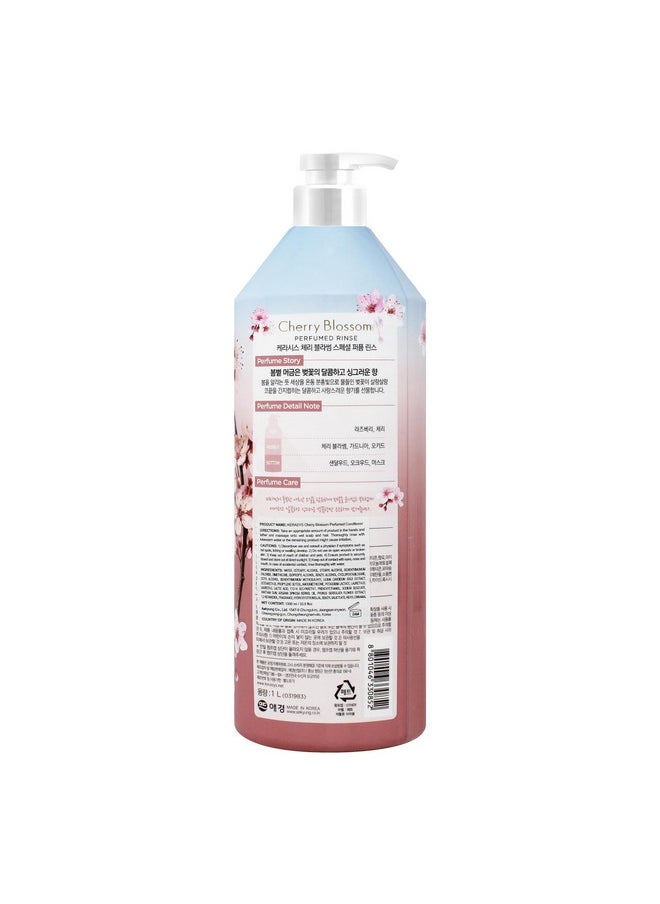 Kerasys Cherry Blossom Perfumed 33.8 Fl Oz / 1L (Conditioner, 1-Pack)  - Image 3