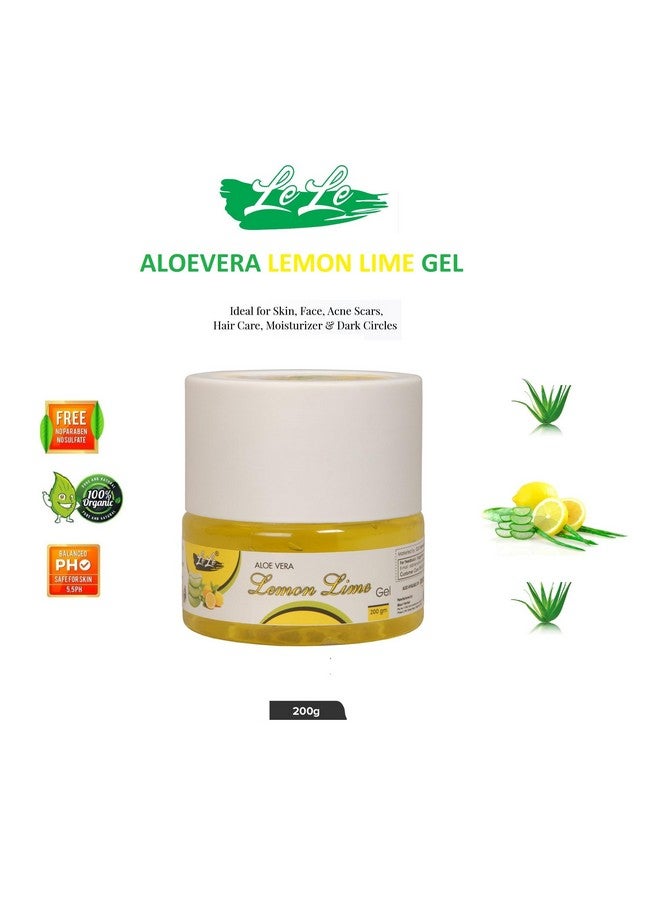 LELE aloevera Gel for face and Body | Natural Pure & Organic | Hydrating, Moisturizing, Soothing Skin | Multipurpose Gel pack of 200gm. (Medium 200g, Lemon) - Image 2