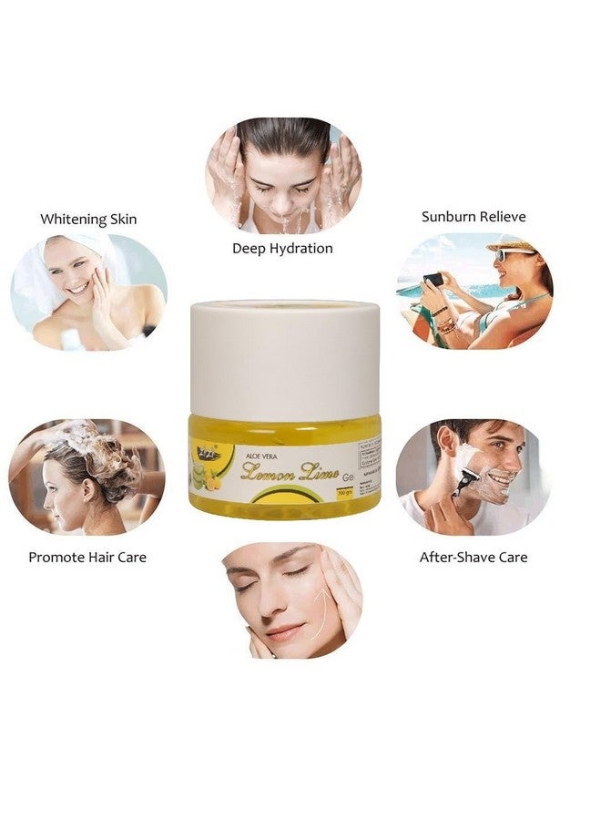 LELE aloevera Gel for face and Body | Natural Pure & Organic | Hydrating, Moisturizing, Soothing Skin | Multipurpose Gel pack of 200gm. (Medium 200g, Lemon) - Image 3