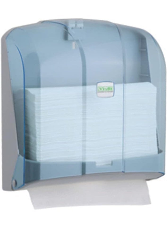 Vialli Wall Mounted Paper Towel Dispenser – Hygienic Folded Paper Tissue Holder for Bathroom and Kitchen - Image 1