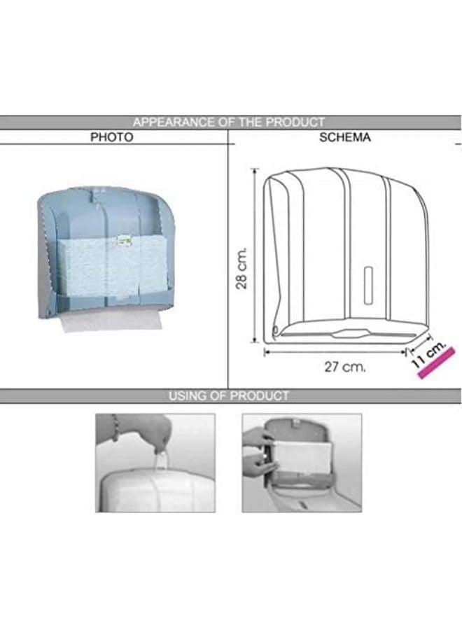 Vialli Wall Mounted Paper Towel Dispenser – Hygienic Folded Paper Tissue Holder for Bathroom and Kitchen - Image 3