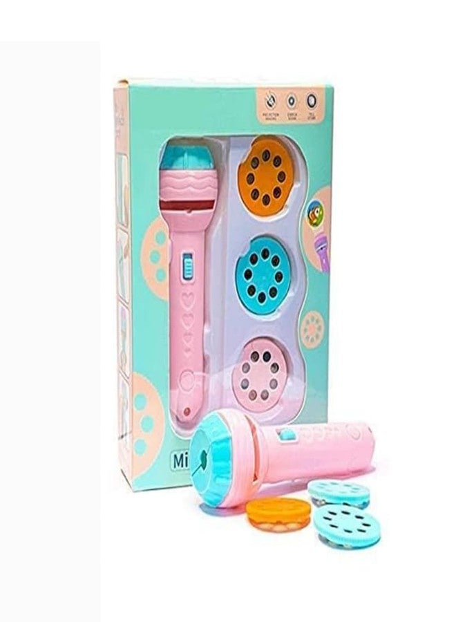 Bloombec 3 Slides 24 Patterns Mini Projector Torch Toy Slide Flashlight Projector Torch for Kids Educational Learning Toys, Sleeping Story Toys for Toddlers, Animal, Space and Foods - Image 1