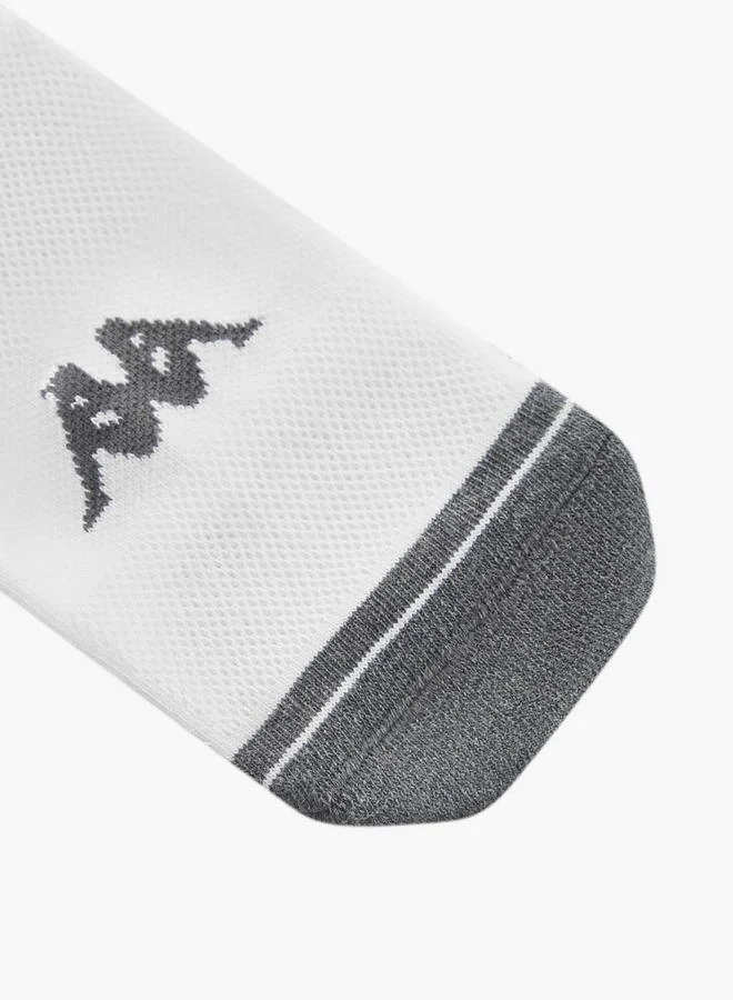 Kappa  Set of 3 - Kappa Logo Print Half Terry Ankle Length Socks with Antibacterial Protection for Men | Best Price UAE