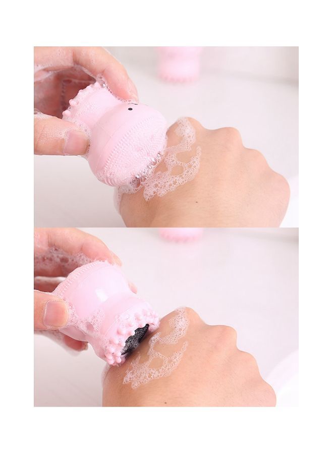 NIBEMINENT Octopus Silicone Facial Cleanser Pink - Image 3