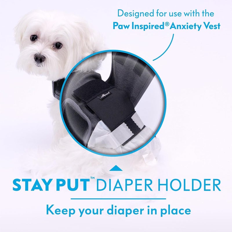 Paw Inspired Dog Anxiety Vest, Calming Weighted Thunder Jacket for Dogs, Soothing Compression Vest for Thunderstorms, Fireworks, Travel, Separation Anxiety (Diaper Holder) - Image 3
