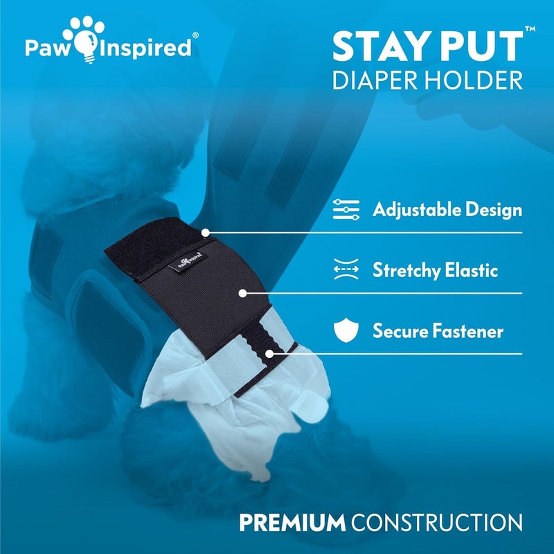 Paw Inspired Dog Anxiety Vest, Calming Weighted Thunder Jacket for Dogs, Soothing Compression Vest for Thunderstorms, Fireworks, Travel, Separation Anxiety (Diaper Holder) - Image 4