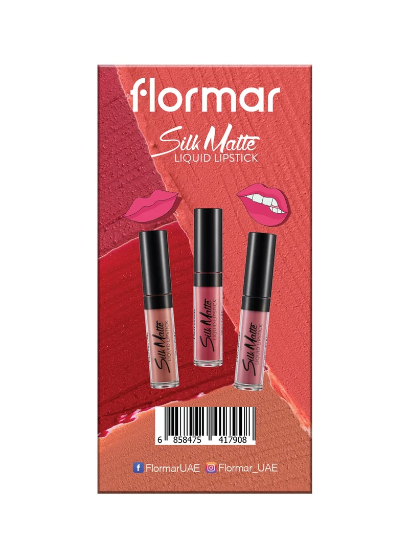 فلورمار Flormar Silk Matte Liquid Lipstick Assorted 3Pc giftset