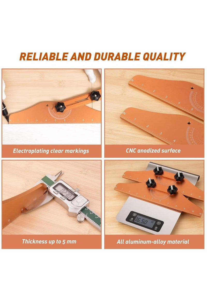 SYOSI Stair Tread Gauge Measuring Jig 8-56Inch Extendable Stair Tread Template Tool for Accurately Measuring Angle and Length Stair Treads Measuring Steps Risers Tool Box for Stairs Risers & Partition - Image 5