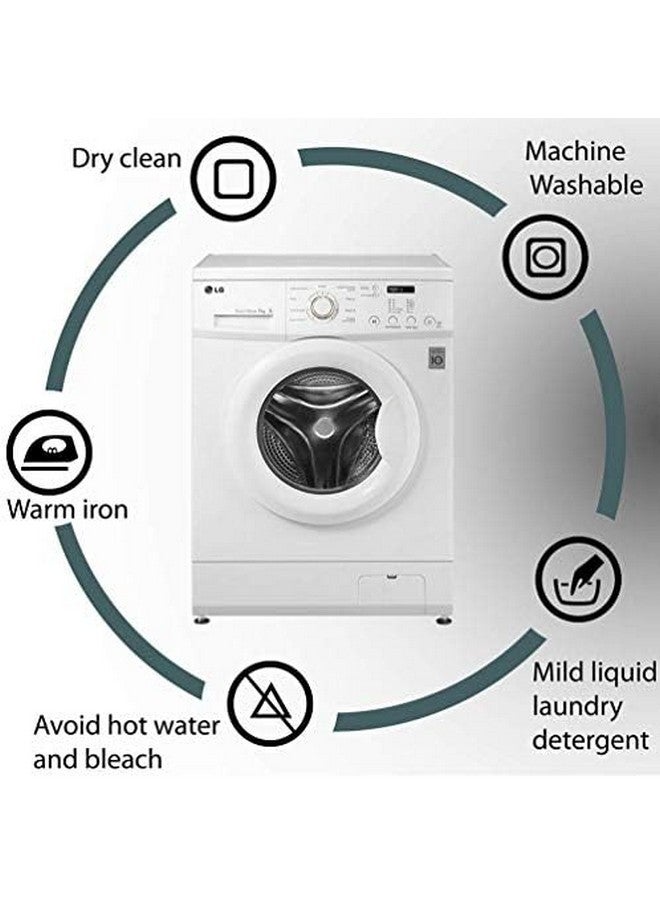 كاسابلو ستائر كشميري من كاسابليو مكونة من قطعتين من البوليستر (فولاذ) مع رباط خلفي، لغرفة النوم وغرفة المعيشة (أزرق، 7 أقدام × 4.2 قدم مربع) - Image 5