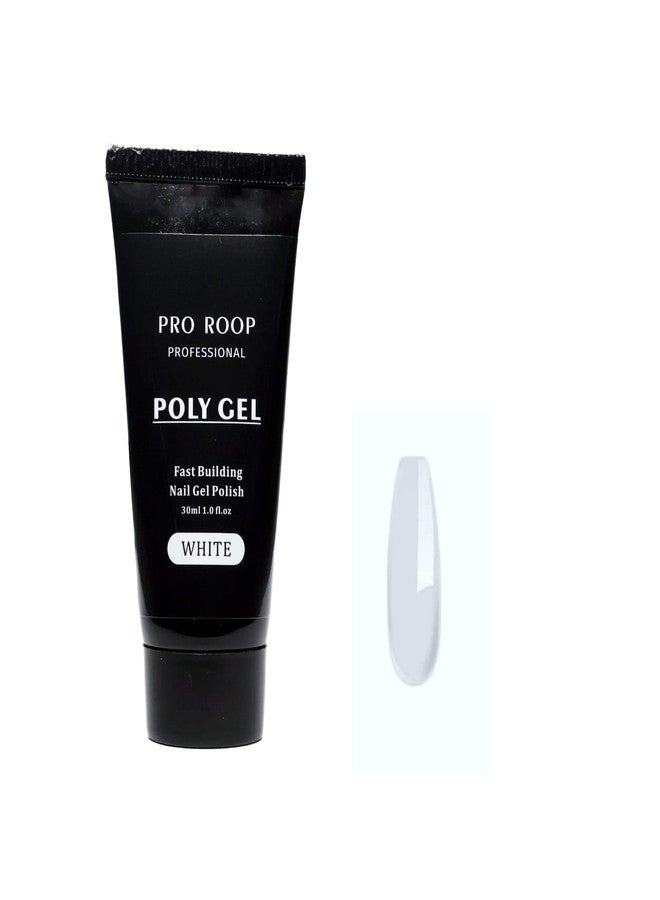 PRO ROOP Proroop PolyGel Quick Upgrade Kit, 30ML Nail Extension Gel, Trendy Nail Art Design Salon Easy DIY at Home (White) - Image 1