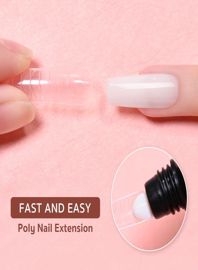 PRO ROOP Proroop PolyGel Quick Upgrade Kit, 30ML Nail Extension Gel, Trendy Nail Art Design Salon Easy DIY at Home (White) - Image 2