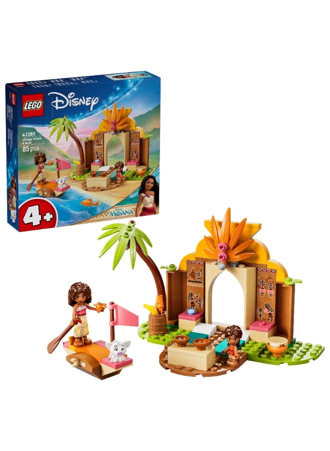 LEGO Disney Moana Village House & Boat Building Toy 43282 (Age 4+, 85 Pieces) - Image 1